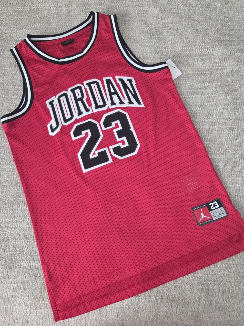 Jordan Kids' Red 23 Mesh Basketball T-shirt